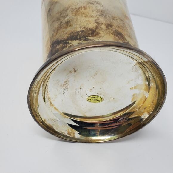 Disney Silverplate Metal Tumbler Goblet Vase Winnie Poo Piglet 6" Collectible - Picture 2 of 5